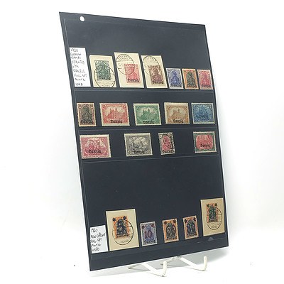 1920 German Stamps Printed with 'Danzig' Full Stamp Set