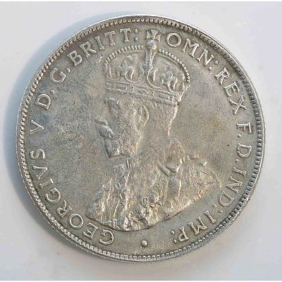 Australia: Sterling Silver Florin 1924