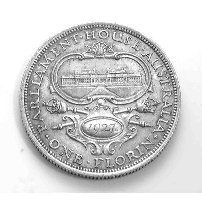 Australia: Commemorative 1927 Florin - Canberra Parliament House