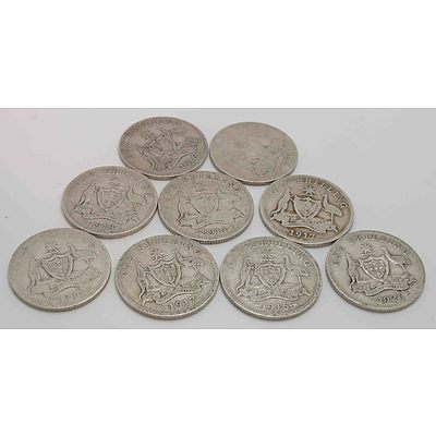 Australia: George V Sterling Silver Shillings