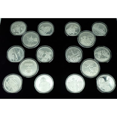 Maquarie Mint First World War Collection, 16 .333 Silver Prooflike Coins 