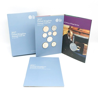 The Royal Mint 2017 United Kingdom Annual Coin Set, 13 Uncirculated Coins 