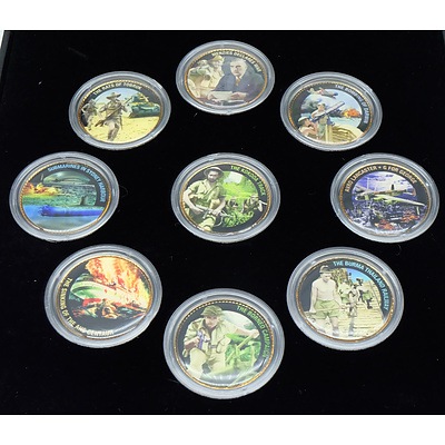 World War II Coins of Conflict Limited Edition, 9 Coin Complete Set