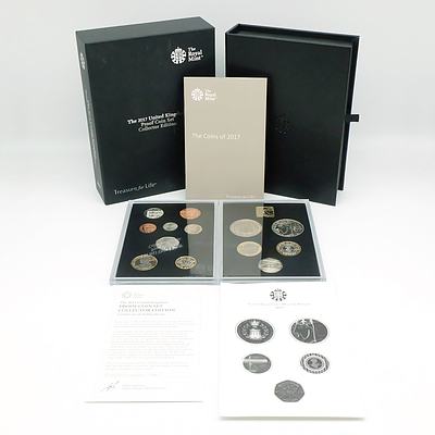 Royal Mint 2017 United Kingdom Proof Coin Set Collector Edition, 14 Proof Coins