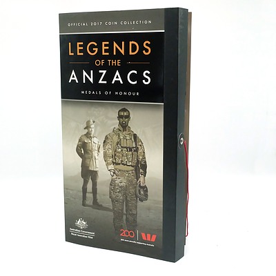 Royal Australian Mint Official 2017 Lengends of the Anzacs Medals of Honour, 14 Coin Complete Collection
