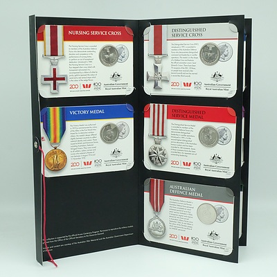 Royal Australian Mint Official 2017 Lengends of the Anzacs Medals of Honour, 14 Coin Complete Collection