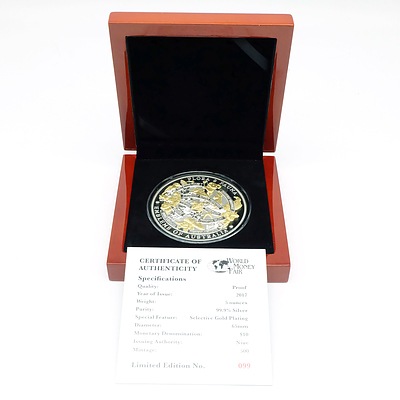 Flora and Fauna Emblems of Australia, 2017 Gold Plated Silver Proof