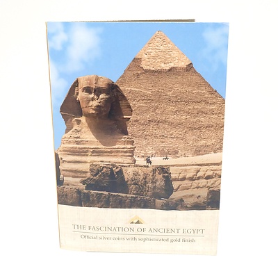 Maquarie Mint The Fascination of Ancient Egypt Official Silver Coins with Sohpisticated Gold Finish, 5 Silver Proof Coins with Gold Finish