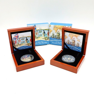 1788 Sydney Cove Australia's First Fleet Limited Edition 2013 .925 Silver Proof Coin and 1788 The Journey Australia's First Fleet Limited Edition 2013 .925 Silver Proof Coin