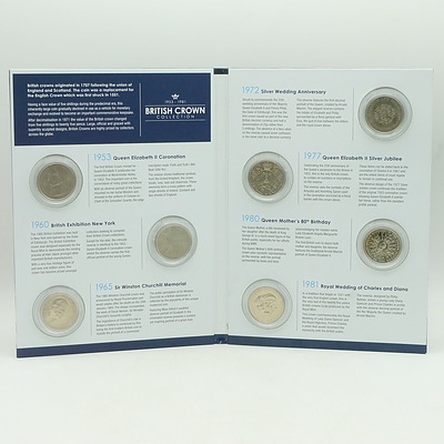 1953-1981 British Crown Collection Queen Elizabeth II Series, Seven Coin Complete Set