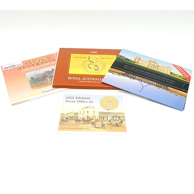 1976 Australian Decimal Coin Set Uncirculated, 2011 Six Coin Uncirculated Set Exclusive World Money Fair Berlin 2011 Release, and More 