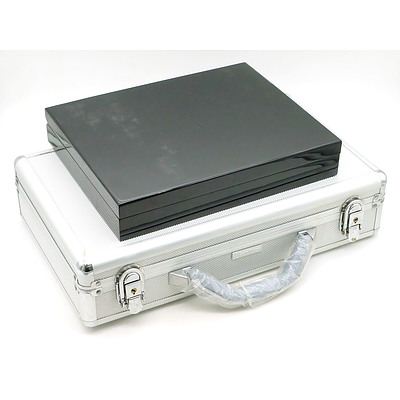 Two Coin Collector Cases with Inserts