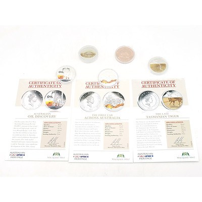 Macquarie Mint, Australian Herritage 2011/12/13, 4 .925 Silver Coins and More
