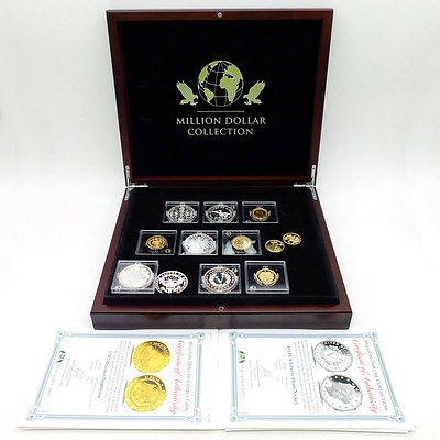 Macquarie Mint, Million Dollar Collection, 12 .999 Silver Coins