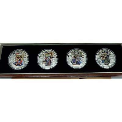 The Ned Kelly Story Limited Edition 2015 Silver Proof Coin Collection, Four Silver Proof Coins