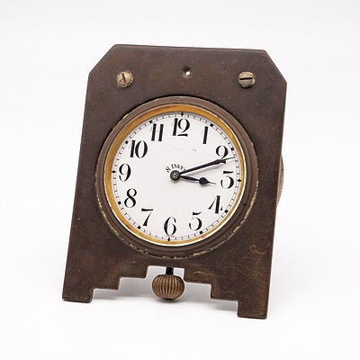 Antique Swiss Mounted Goliath Eight Day Pocket Watch Travel Clock