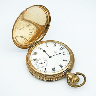 American Walthan 15 Jewel Gold Filled Cased Hunter Pocket Watch