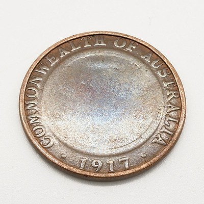1917 Australia One Penny ERROR