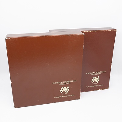 2x Australian Bicentennial Collection 1788-1988 Australia's Heritage in Stamps - Incomplete