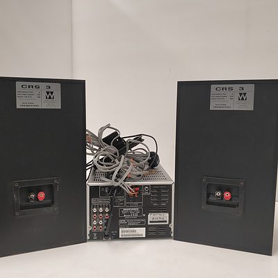 Marantz CR401 CD Receiver & Lot Of 2 Wharfdale Loudspeakers