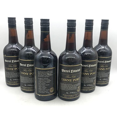 Case of 6x Berri Estates N.V. Fine Old Tawny Port 750mL