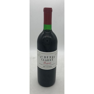Bottle of Penfolds 1987 St. Henri Claret Special Vintage 750mL - Into Neck