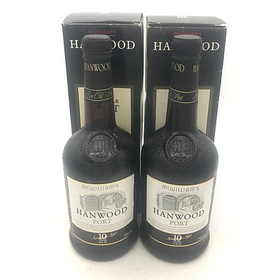 2x Bottles of McWilliams N.V. Hanwood Ten Year Port 750mL (In Box)