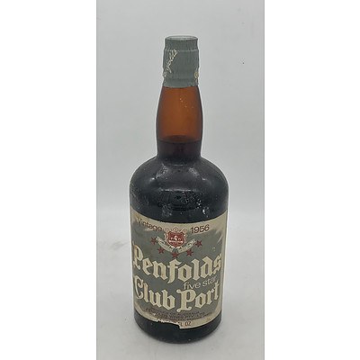 Bottle of Penfolds Vintage 1956 Five Star Club Port