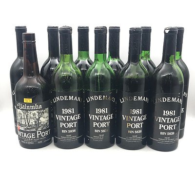 Lot of 17x Vintage Port Bottles with Signs of Damage