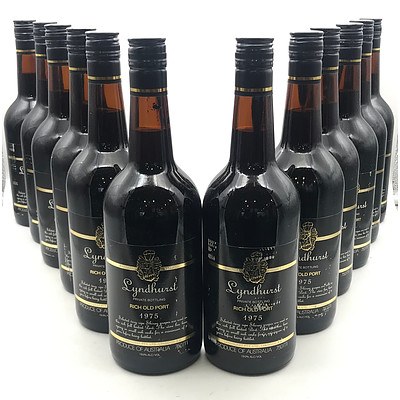 Case of 12x Lyndhurst 1975 Rich Old Port