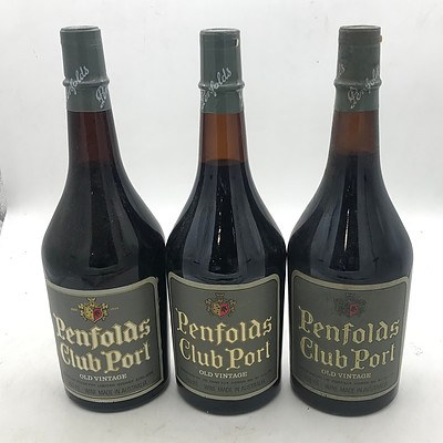 Lot of 3x Penfolds Old Vintage N.V. Club Port