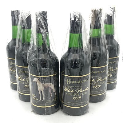 Case of 6x Hoffman's 1979 'White Panther' Greyhound of the Year Vintage Port