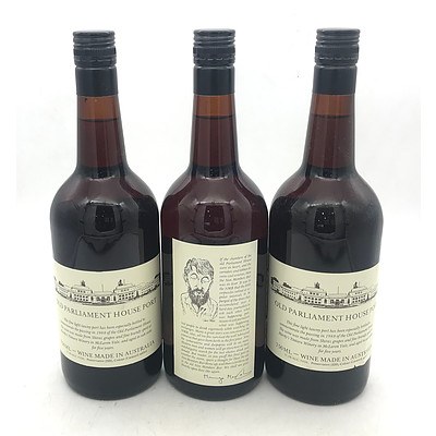 Lot of 3x Hardy's N.V. Old Parliament House Port