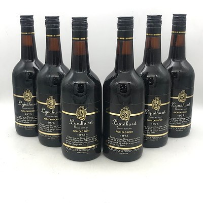 Case of 6x Lyndhurst 1975 Rich Old Port