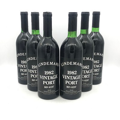 Case of 6x Lindemans 1982 Vintage Port Bin 6237
