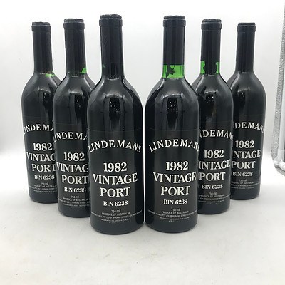 Case of 6x Lindemans 1982 Vintage Port Bin 6238