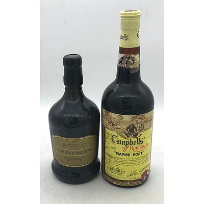 Bottle of Campbells of Rutherglen 1968 Empire Port & Bottle of Liqueur Muscat 500mL