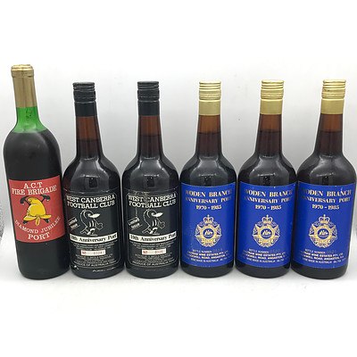 Case of 6x Assorted 1980's Canberra Anniversary Ports