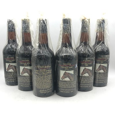 Case of 6x Yalumba 1983 'Strawberry Road' Vintage Port 750mL