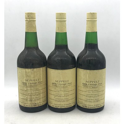 Lot of 3x Seppelt 1978 Vintage Port GR 71/51 ~ 750mL
