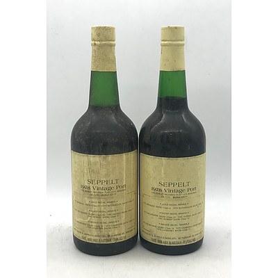 Lot of 2x Seppelt 1978 Vintage Port GR 71/51 ~ 750mL
