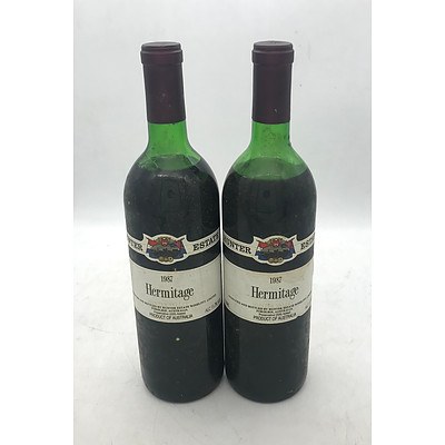 2x Bottles of Hunter Estate 1987 Hermitage 750mL
