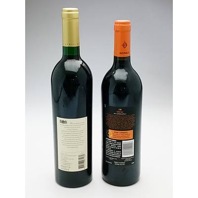 Rymill Coonawarra 1997 Merlot Cabernets and Four Corners 2002 Shiraz (2)