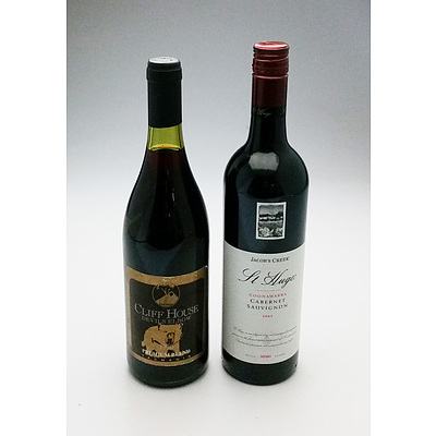 Jacobs Creek St Hugo 2005 Cabernet Sauvignon and Cliff house Devils Elbow 1996 Premium Blend (2)