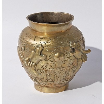 Straits Chinese Brass Vase