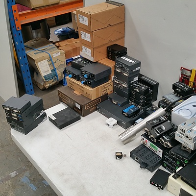 Lot Of Two Bulk Tubs Of AV & Electrical Gear