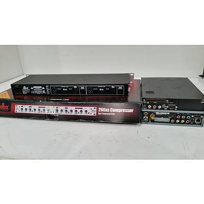 dbx 266xs Compressor and Alcorn McBride Inc. DVM-7400 & DVM8400