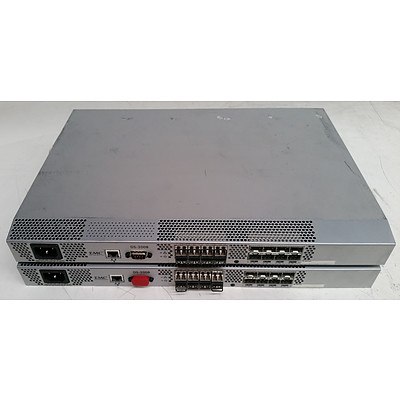 EMC2 (100-652-024) DS-200B 16-Port 4Gb Fibre Channel Switch - Lot of Two