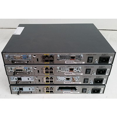 Cisco (CISCO1841 V05) 1800 Series Integrated Services Router - Lot of Four