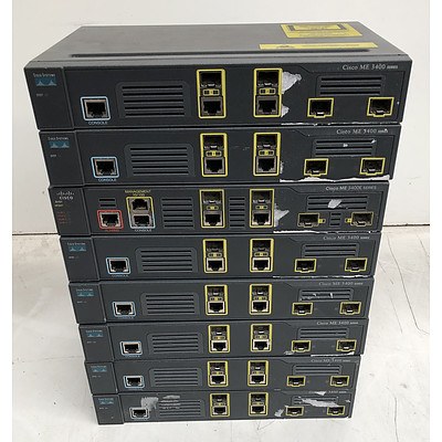 Cisco ME 3400 Series Ethernet Access Switch - Lot of Eight